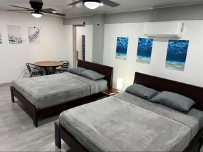 2 bedrooms, bed sheets