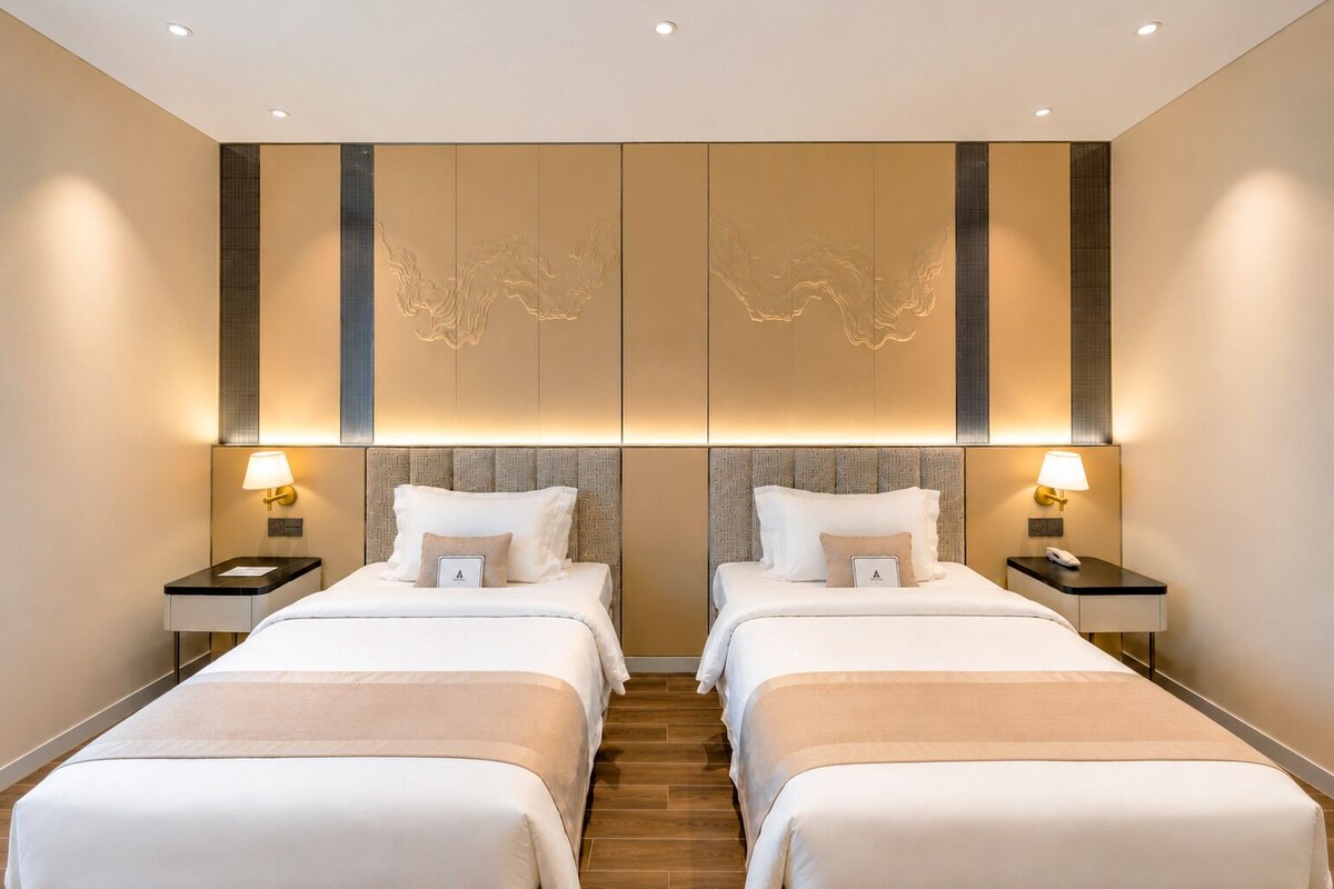 Deluxe Twin Room | In-room safe, free WiFi, bed sheets