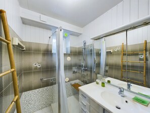 Shower, hair dryer