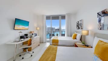 Desk, iron/ironing board, travel crib, WiFi