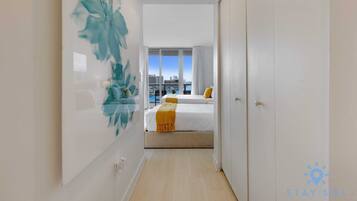 Desk, iron/ironing board, travel crib, WiFi