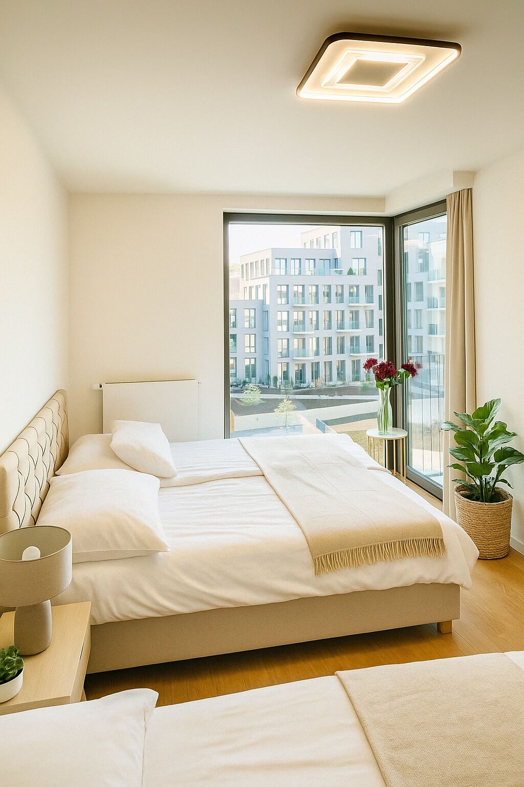 2 bedrooms, memory-foam beds