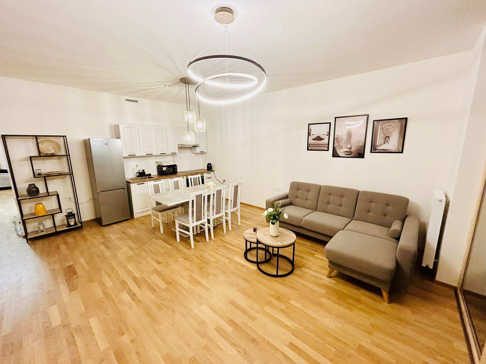 Luxury Apartment, Balcony, City View | Living area | Flat-screen TV