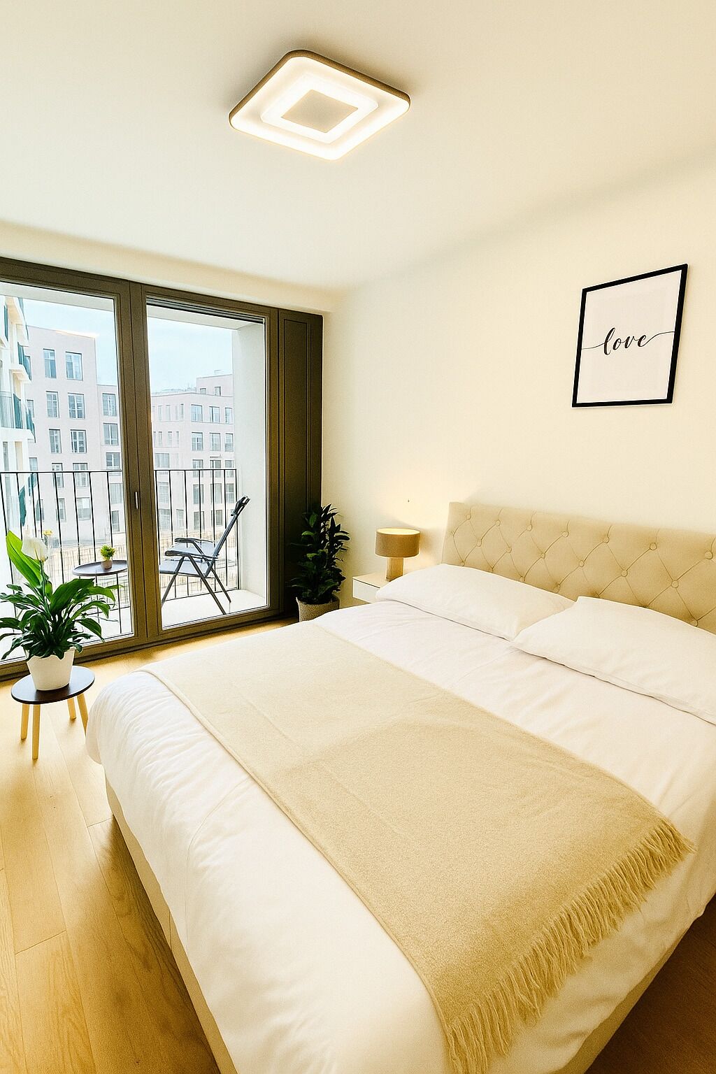 Luksusleilighet, 2 soverom | 2 soverom og memory foam-senger