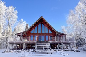 Exterior - Birch Haven | Spectacular Lakefront Log Cabin (Cornucopia)