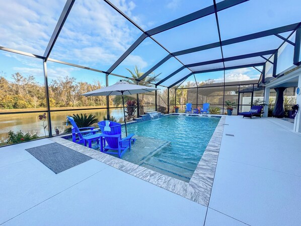 Pool - Paradise Found-3/3 w/ Private Pool & Golf Cart in The Village of Lake Denham (Lake Denham, The Villages)