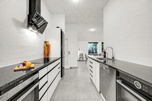 Fridge, oven, stovetop, dishwasher