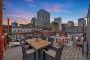 Outdoor dining - 2 Penthouse Lofts | Private Rooftop Patio (Cleveland)