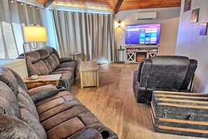 Smart-tv och eldstad