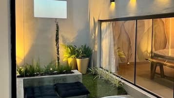 Chalé luxo, vista para o jardim | Vista para o jardim