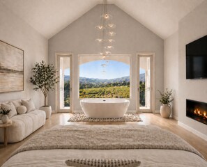 1 slaapkamer, luxe beddengoed, donsdekens, pillowtop-bedden