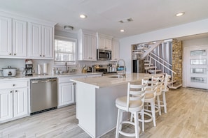 House (3 Bedrooms) | Interior - Dock & Fire Pit: Riverfront Runaway Bay Retreat (Bridgeport)