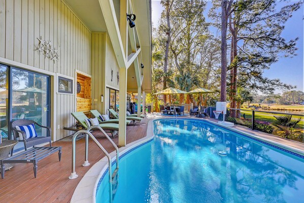 A heated pool