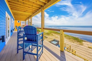 Terrace/patio - Premier Soundfront w/ Pool, Hot Tub, Elevator, EV Charger, Theater & Game Rooms (Avon)