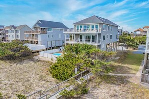 Exterior - Oceanfront Home in Avon with Pool, Hot Tub, and Private Boardwalk to the Beach (Avon)