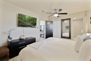 Desk, free WiFi, bed sheets