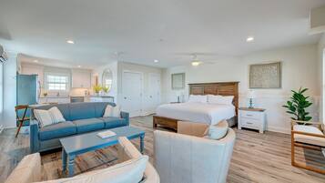 1 slaapkamer, een strijkplank/strijkijzer, gratis wifi, beddengoed