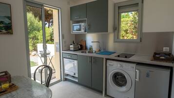 Microwave, stovetop, dishwasher