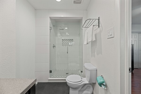 Hair dryer, towels