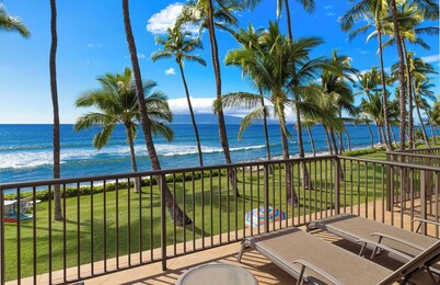 Puamana Retreat by Gather: Oceanfront 3BR w/ Lanai & Resort Amenities in Lahain
