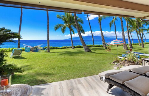 Puamana Retreat  by Gather: Oceanfront 3BR w/ Lanai & Resort Amenities in Lahain