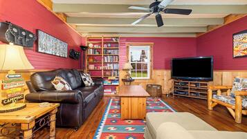 Smart TV, DVD player, books