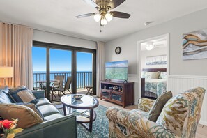 Smart TV, DVD player - 609-Beachfront 1BR Condo w/ Balcony, Pool & Gulf Views – VIP Beach Service (Panama City Beach)