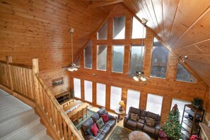 Smart TV, fireplace, table football