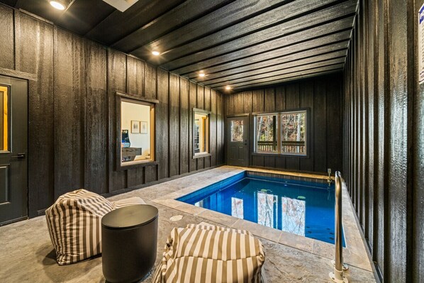 Indoor pool, a heated pool