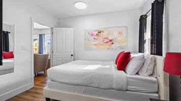 2 bedrooms, iron/ironing board, travel cot, WiFi
