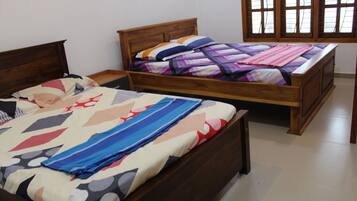 2 bedrooms, bed sheets