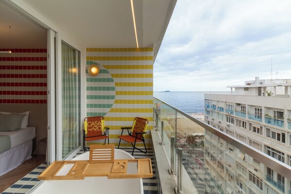 Superior Apartment, Balcony, Partial Sea View | Terrace/patio - Casa Rio Copacabana (Rio de Janeiro)
