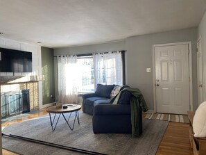 TV connectée, cheminée