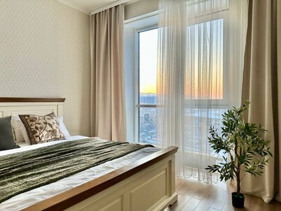 Chic 1-bedroom apartment with Mountain view, WiFi and AC