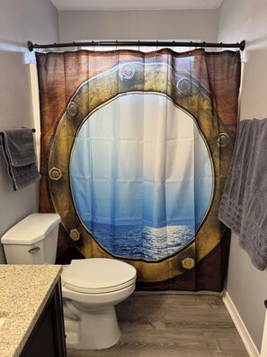 Towels, soap, shampoo, toilet paper