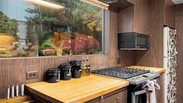 Microwave, oven, stovetop, dishwasher