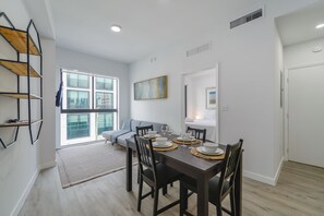 Apartment, Balcony, City View | In-room dining - 1BR Condo wRooftop Pool at Wynwood (Miami)
