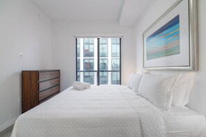 Apartment, Balcony, City View | 1 bedroom, premium bedding, blackout curtains, iron/ironing board - 1BR Condo wRooftop Pool at Wynwood (Miami)