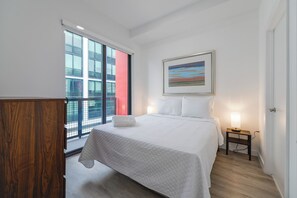 Apartment, Balcony, City View | Premium bedding, blackout drapes, iron/ironing board, free WiFi