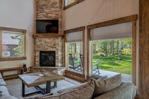 Smart TV, fireplace, video games, table football