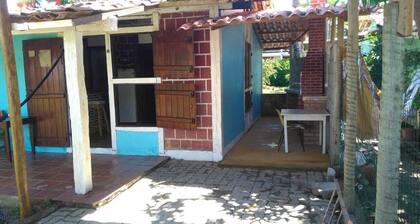 Cabin with kitchen: 500 meters from the beach. With parking and barbecue.