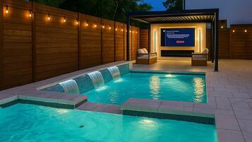 Outdoor pool, a heated pool
