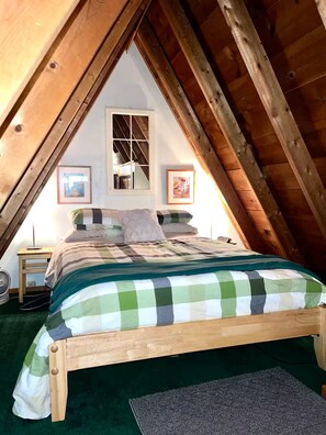 1 bedroom, desk, iron/ironing board, travel cot