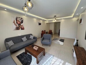 TV - 903 . Spacious 3BR Apt., 2 Baths, Gated Community (Al Sheikh Zayed)