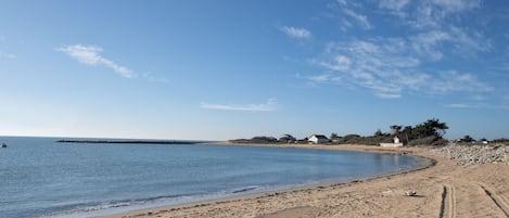 在海灘附近