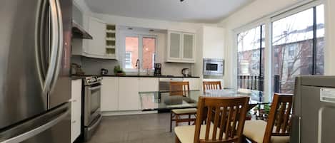 Microwave, oven, stovetop, dishwasher