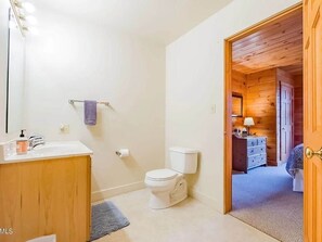 Shower, hair dryer, soap, shampoo - Raven Creek Lodge + Conestoga Room (Sugarloaf Township)