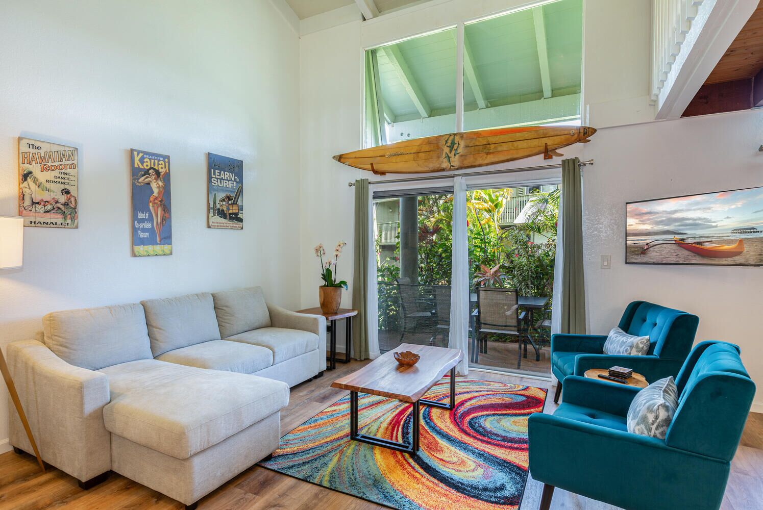 Condo, Multiple Beds, Patio, Garden View | Living area | TV