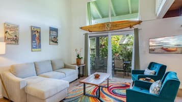 Condo, Multiple Beds, Patio, Garden View | Living area | TV