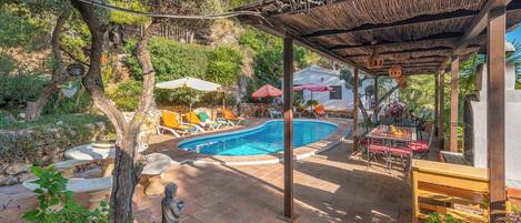 A heated pool